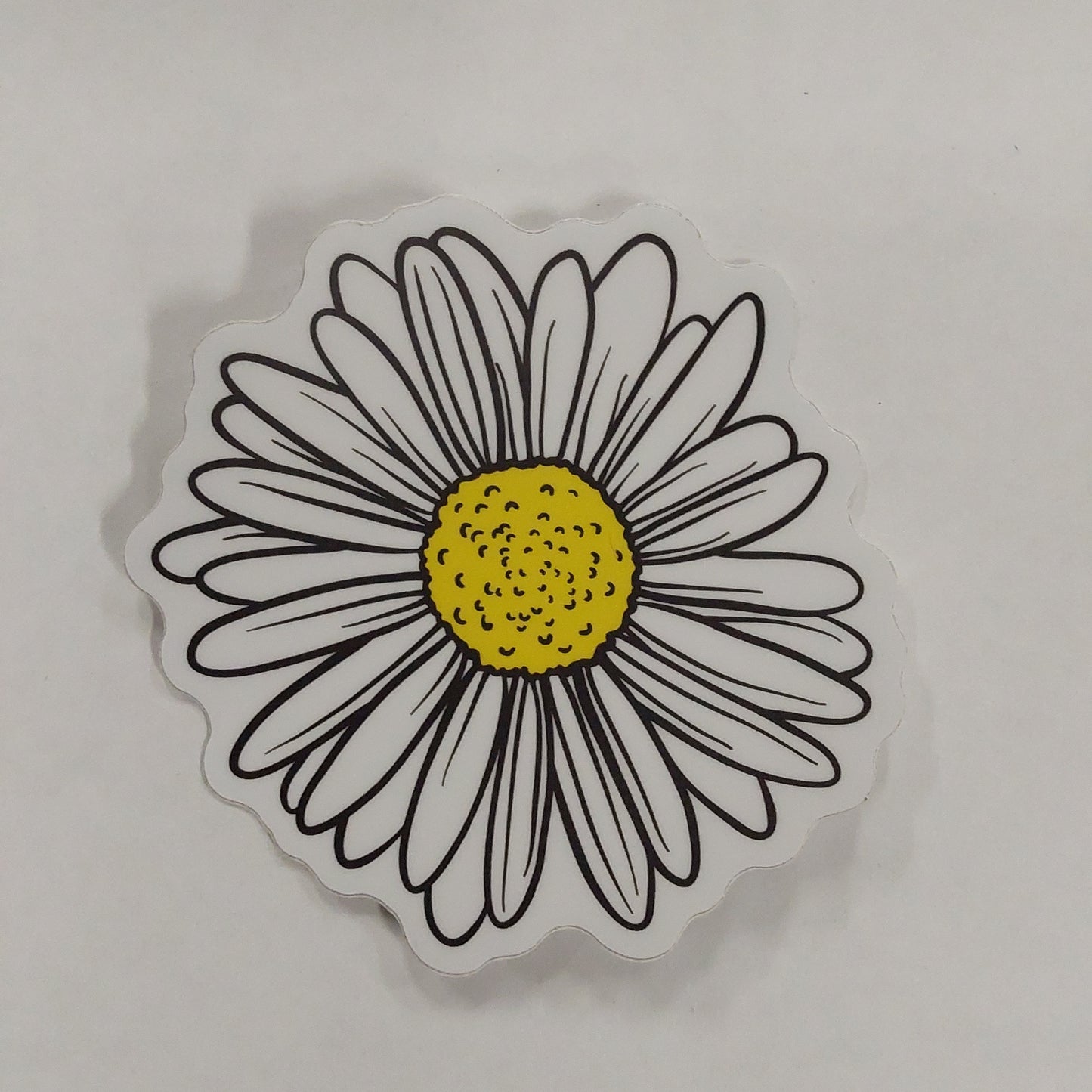 WHITE DAISY STICKER