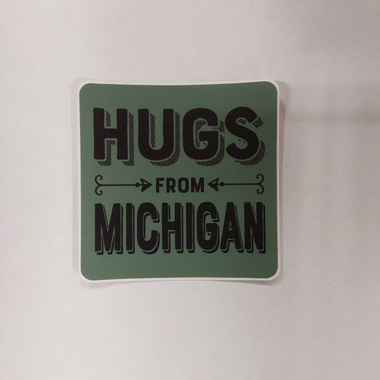 HUGS FROM MICHIGAN GRAY/GREEN