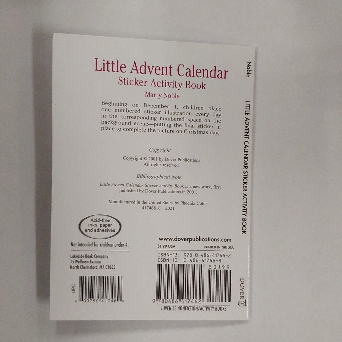 LITTLE ADVENT CALENDER STICKER ACTIVITY BOOK