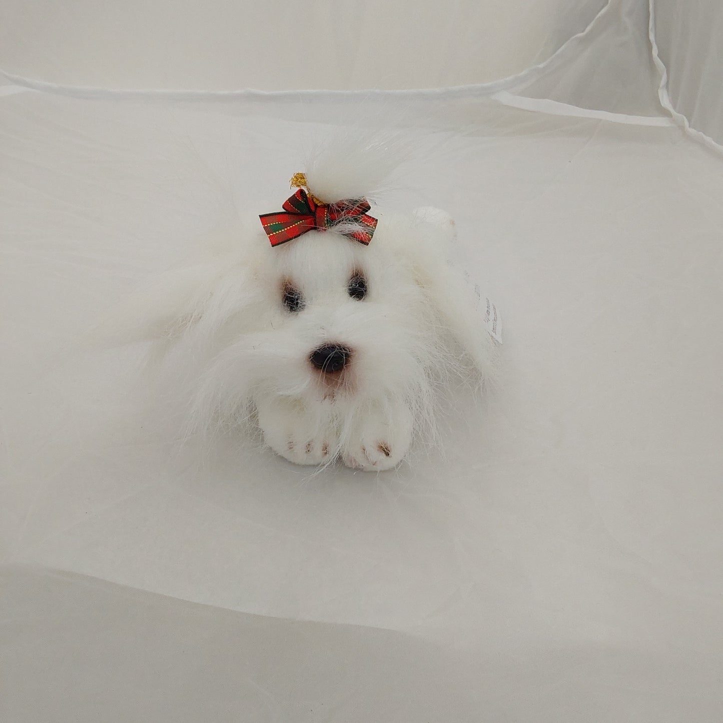 MALTESE BEAN BAG STUFFED ANIMAL