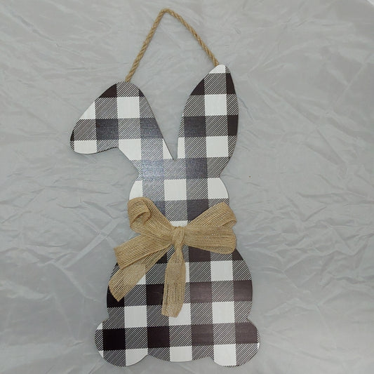 PLAID BUNNY WALL PLAQUE