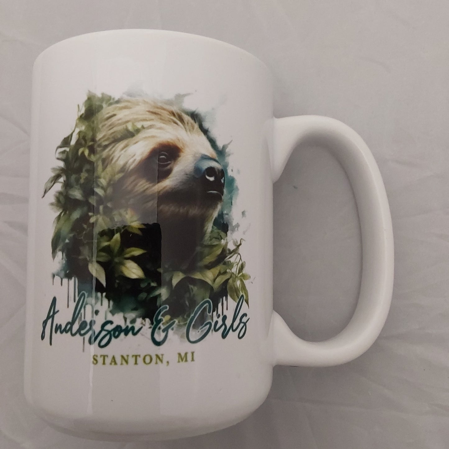 TWO TOED SLOTH MASTERPIECE 15 OZ MUG