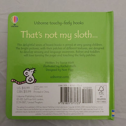 THAT'S NOT MY SLOTH BOOK