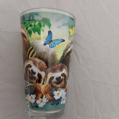 SLOTH FAMILY SELFIE PINT GLASS