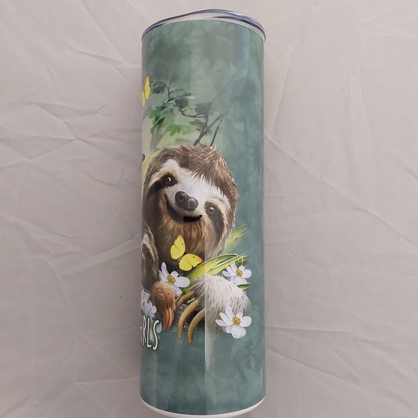 SLOTH FAMILY SELFIE STAINLESS STEEL TUMBLER