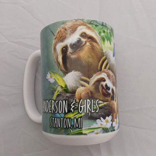 SLOTH FAMILY SELFIE MUG