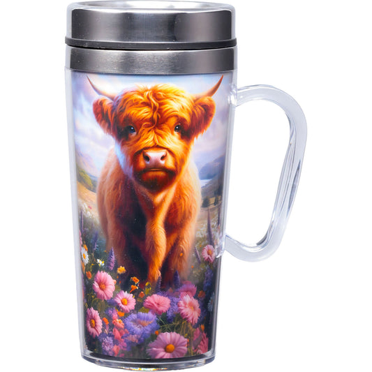 HIGHLAND COW ACRYLIC TVL MUG