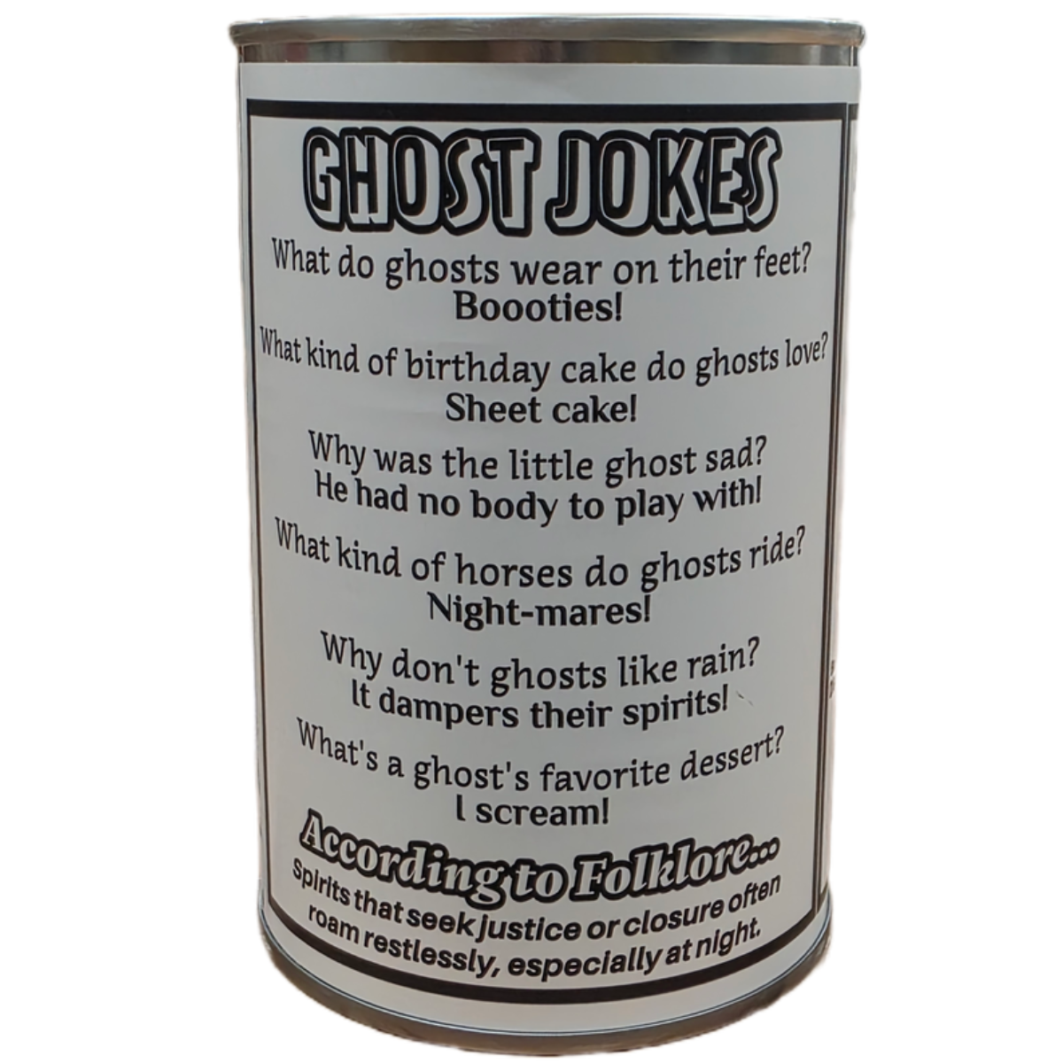 Canned Ghost- Halloween Plush Gift in Can