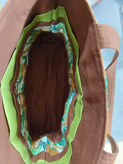 SLOTH BAG WITH BROWN BOTTOM