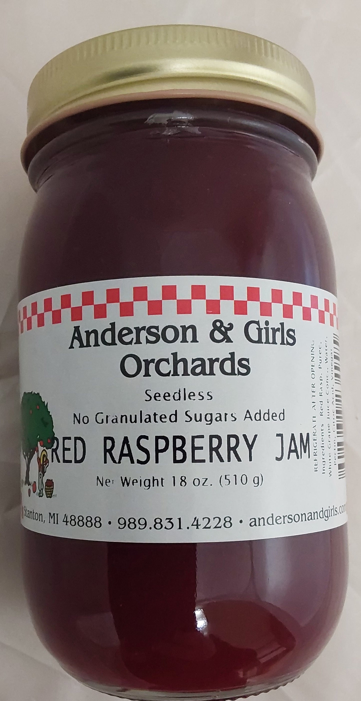 SF RED RASPBERRY JAM 16 OZ