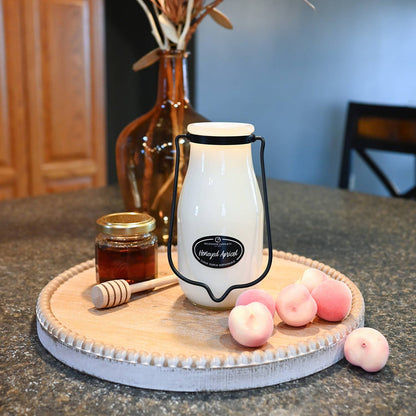 14 oz Milkbottle Candle: Honeyed Apricot