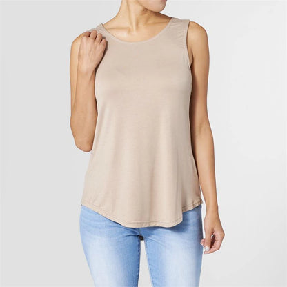 ERIN PLEAT BACK TANK TAN