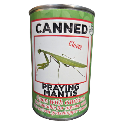 Canned Praying Mantis - Bug Insect Plush Gift in Can w/Jokes