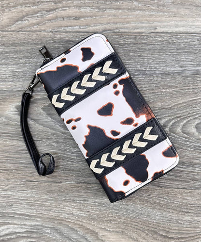 COW CROSSBODY HANDBAG PURSE WALLET