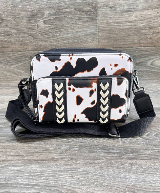 COW CROSSBODY HANDBAG PURSE WALLET