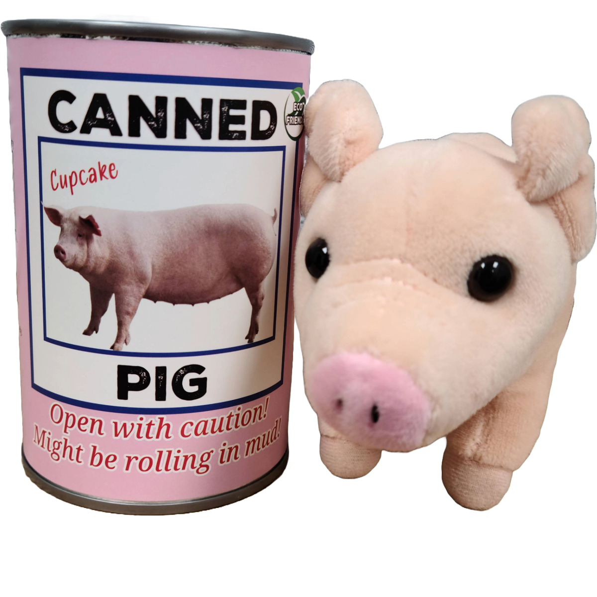 Canned Pig | Stuffed Farm Animal Plush w/Funny Jokes