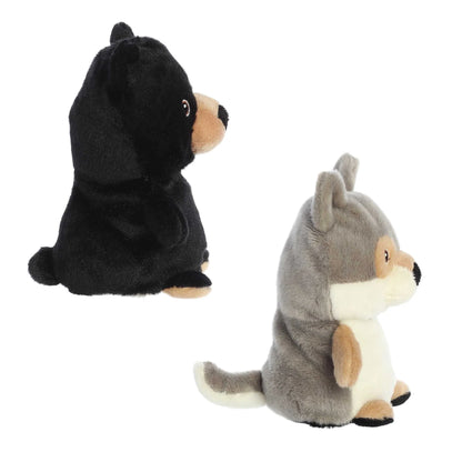 BEAR/FOX REVERSIBLE STUFFED ANIMAL