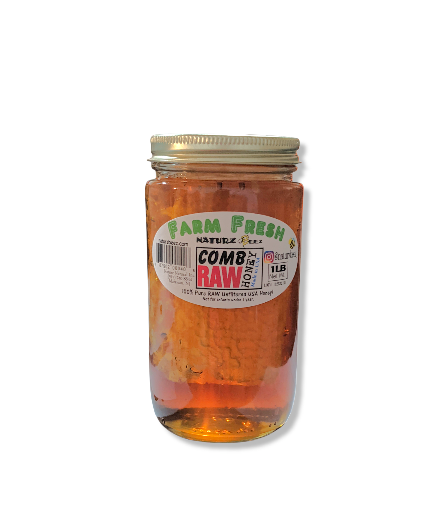 RAW HONEY COMB 1LB 100% PURE UNFILTERED USA HONEYCOMB