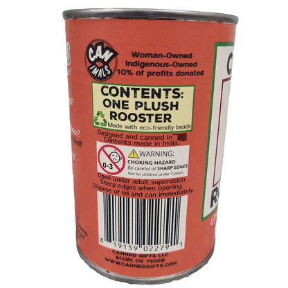 Canned Rooster | Farm Animal Plush w/Jokes