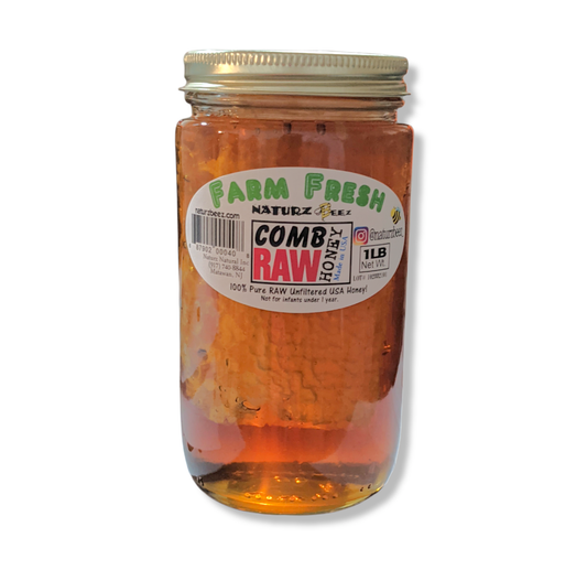 RAW HONEY COMB 1LB 100% PURE UNFILTERED USA HONEYCOMB