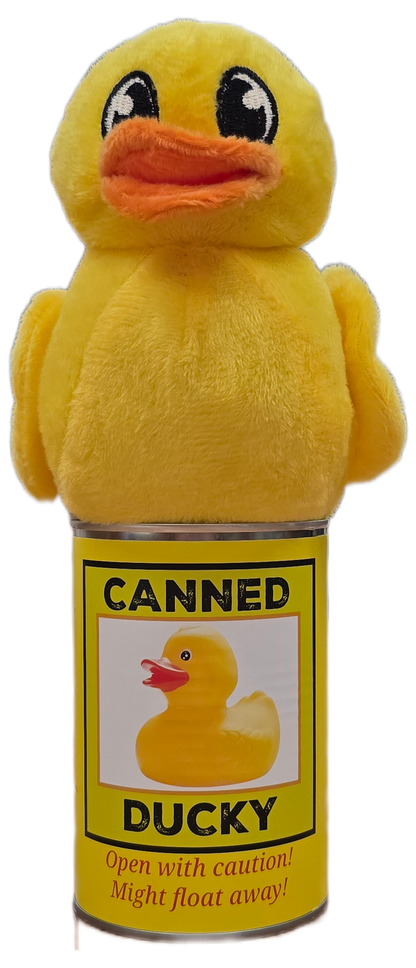 Canned Ducky | Plush Rubber Ducky Stuffed Animal