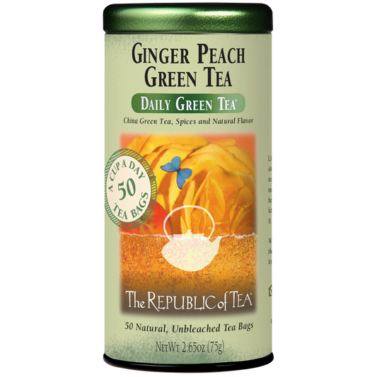 Ginger Peach Green Tea (50 Tea Bags)