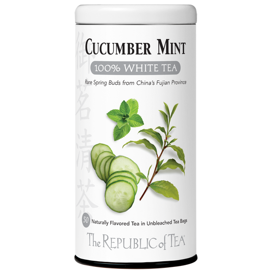 Cucumber Mint 100%  White Tea (50 Tea Bags)