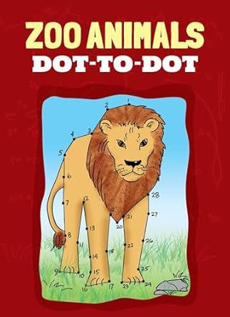 ZOO ANIMALS DOT TO DOT ACTIVITY BOOK