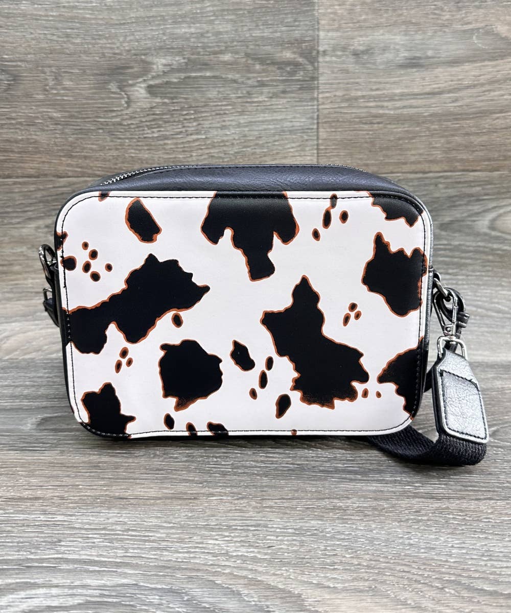 COW CROSSBODY HANDBAG PURSE WALLET