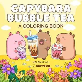 Capybara Bubble Tea - A Coloring Book