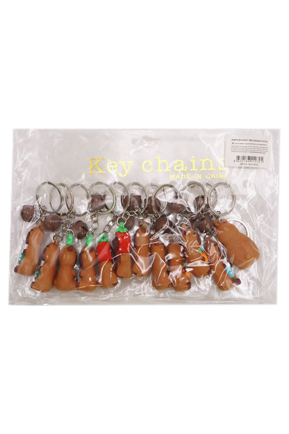 Hugging Capybara 3D Silicone Keychain