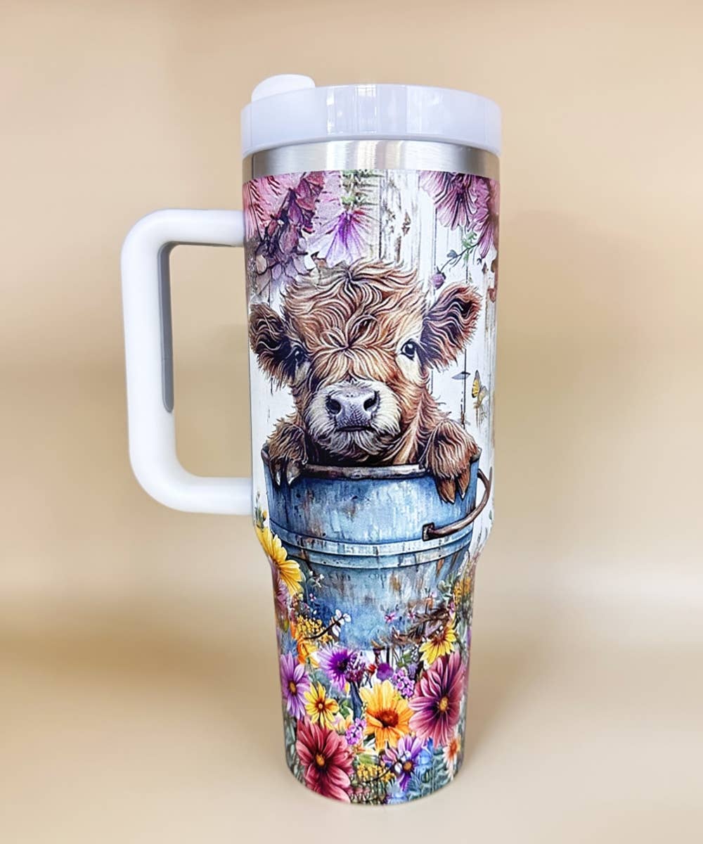 HIGHLAND COW  STAINLESS STEEL TUMBLERS CUP 40oz