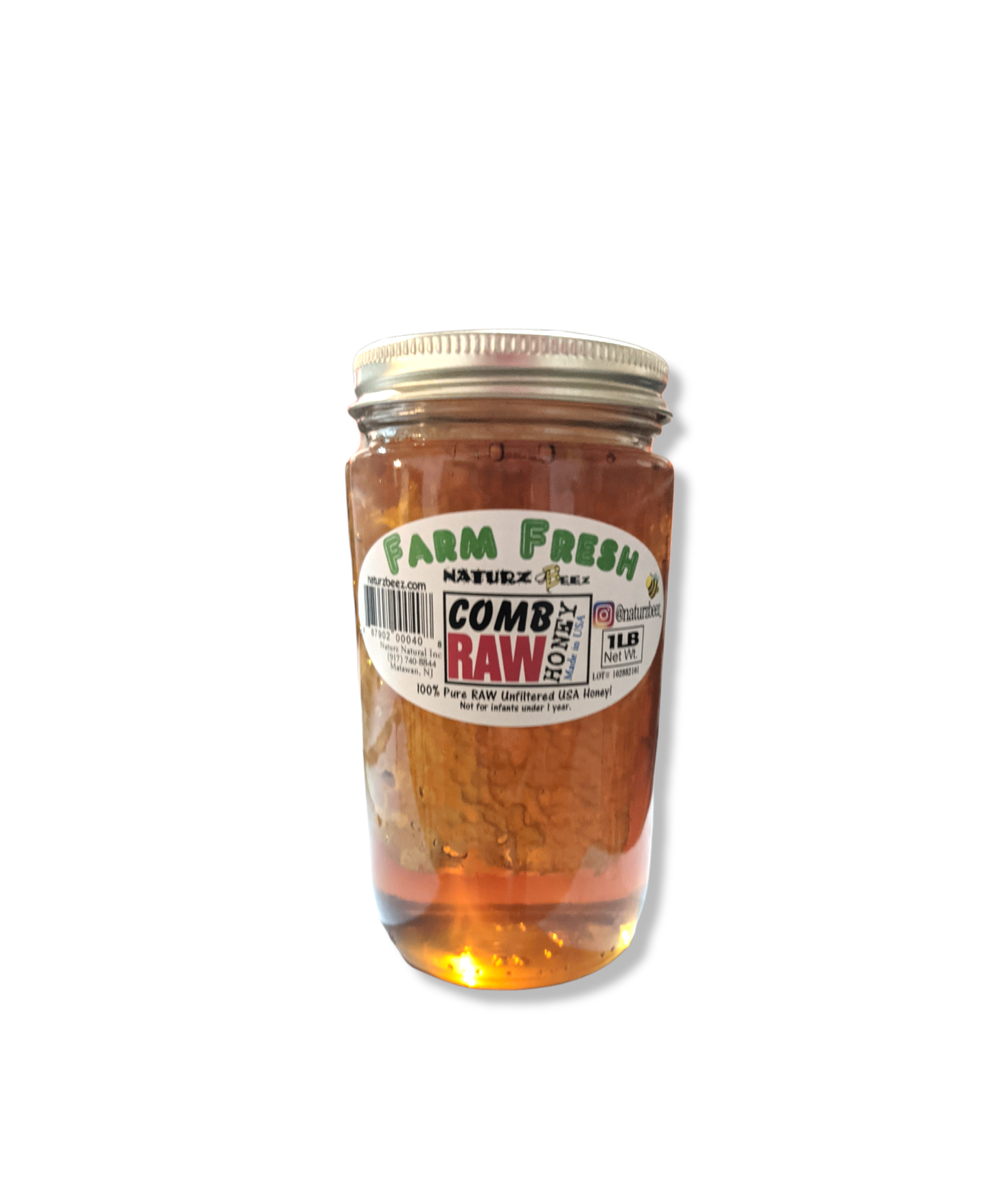 RAW HONEY COMB 1LB 100% PURE UNFILTERED USA HONEYCOMB