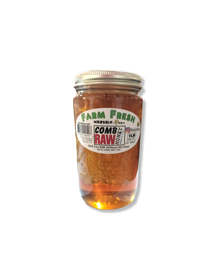 RAW HONEY COMB 1LB 100% PURE UNFILTERED USA HONEYCOMB