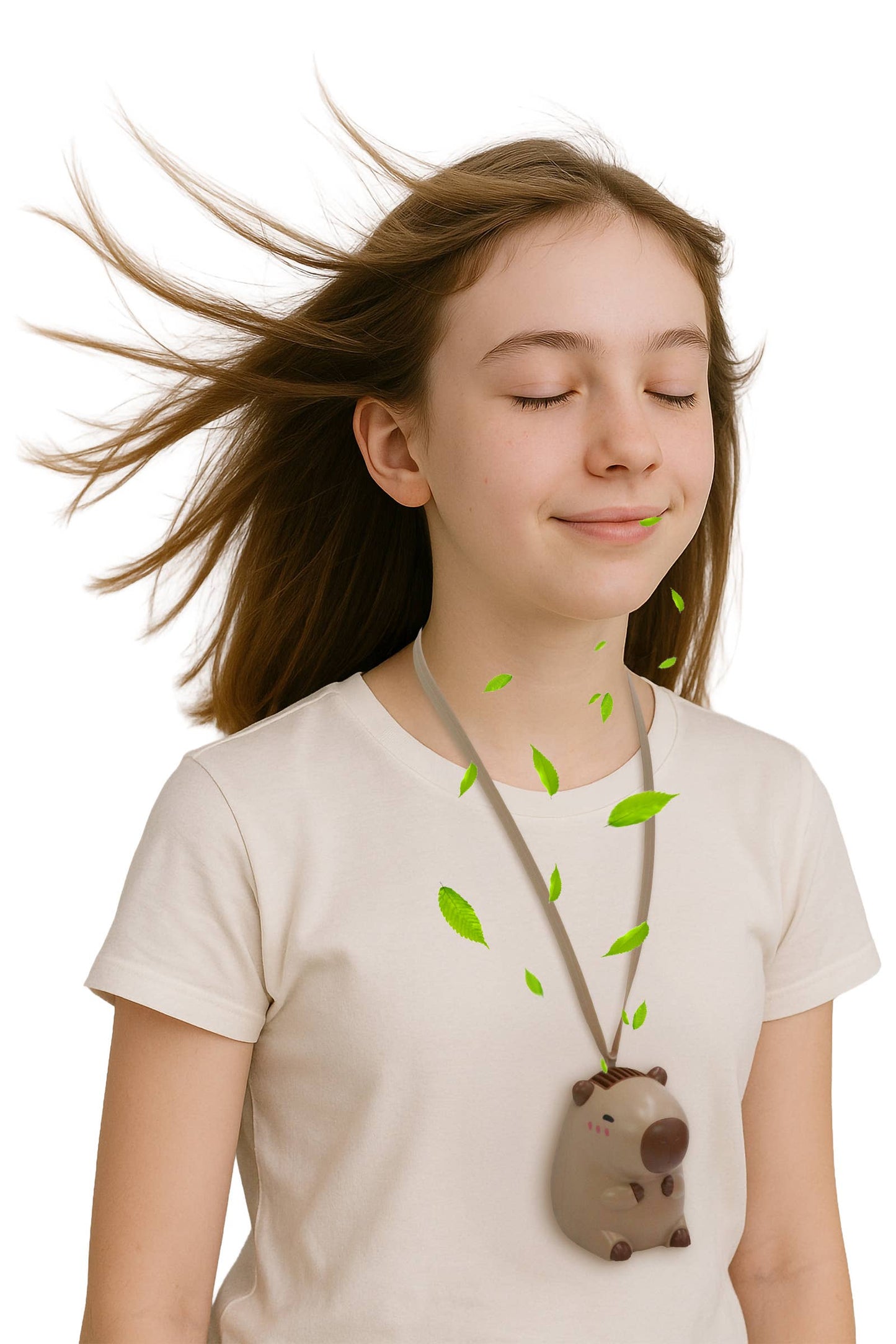 Capybara Neckband Rechargeable Electric Fan