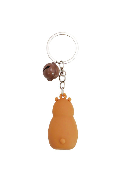 Hugging Capybara 3D Silicone Keychain