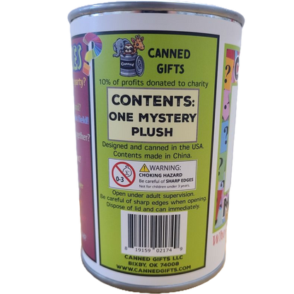 Canned Mystery | Unknown Random Plush w/Jokes | Fun Surprise