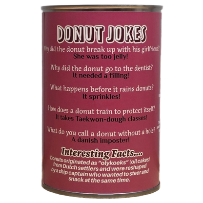 Can O' Donuts | 5 Mini Plush Donuts Gift w/Jokes