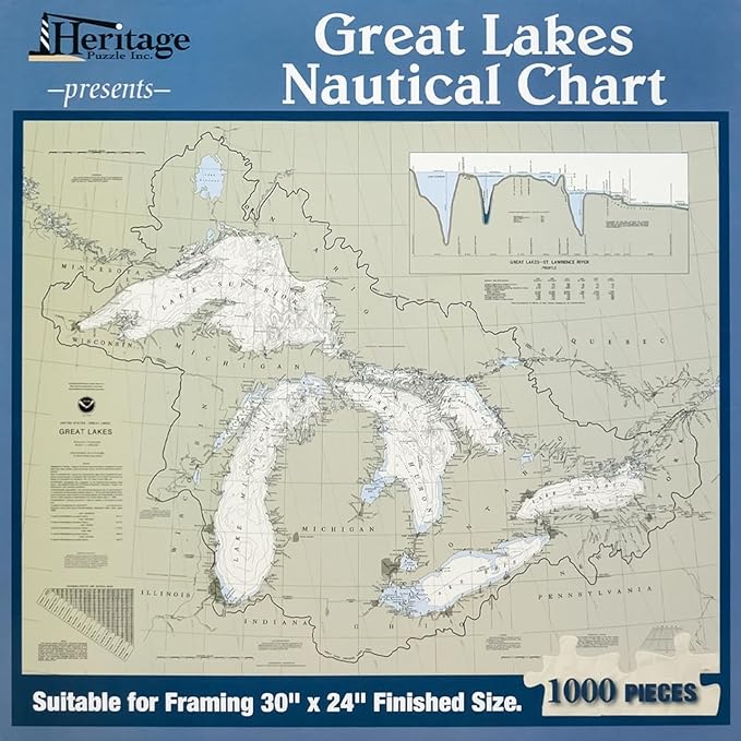 GREAT LAKES NAUTICAL CHART PUZZLE