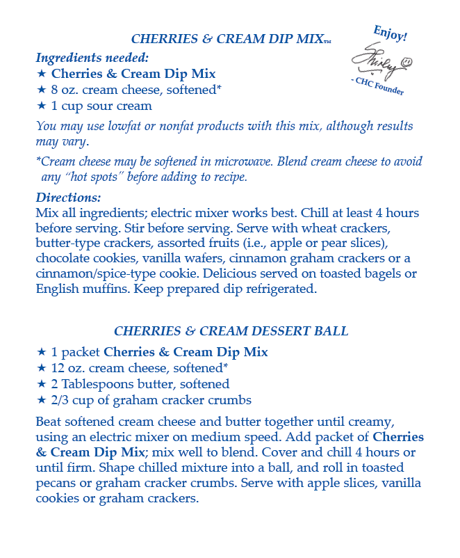 Cherries & Cream Dip Mix