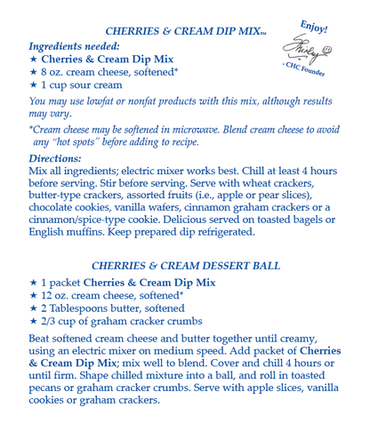 Cherries & Cream Dip Mix