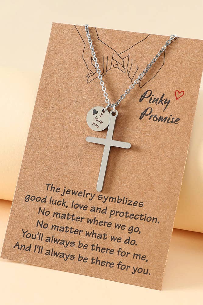 Love You Criss-Cross Necklace for Mother's Day