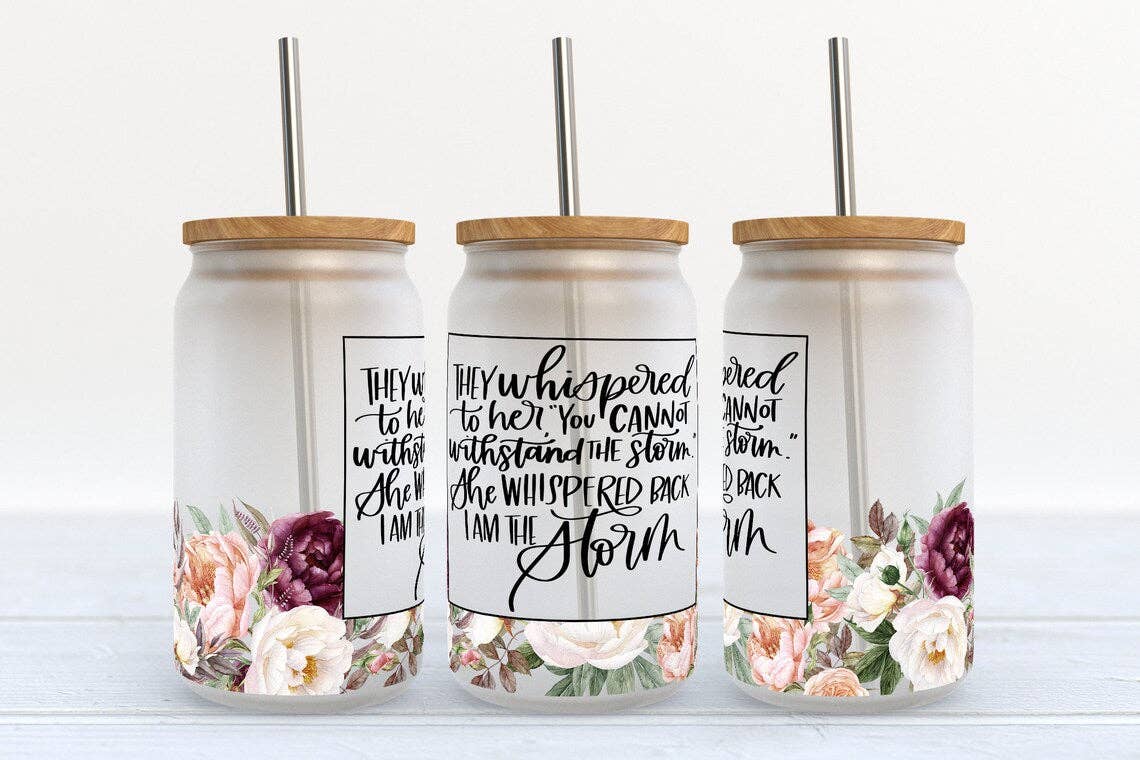 I am the Storm 16oz Frosted Libbey Glass Tumbler