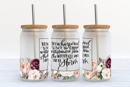 I am the Storm 16oz Frosted Libbey Glass Tumbler