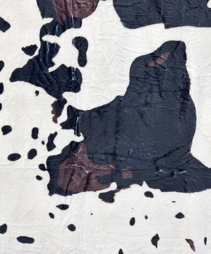 COW PRINT FLANNEL BLANKET