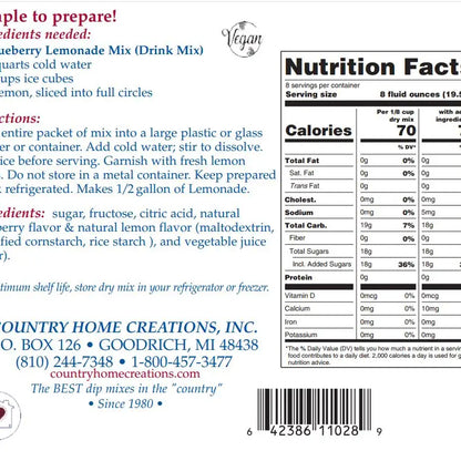 BLUEBERRY LEMONADE DRINK MIX