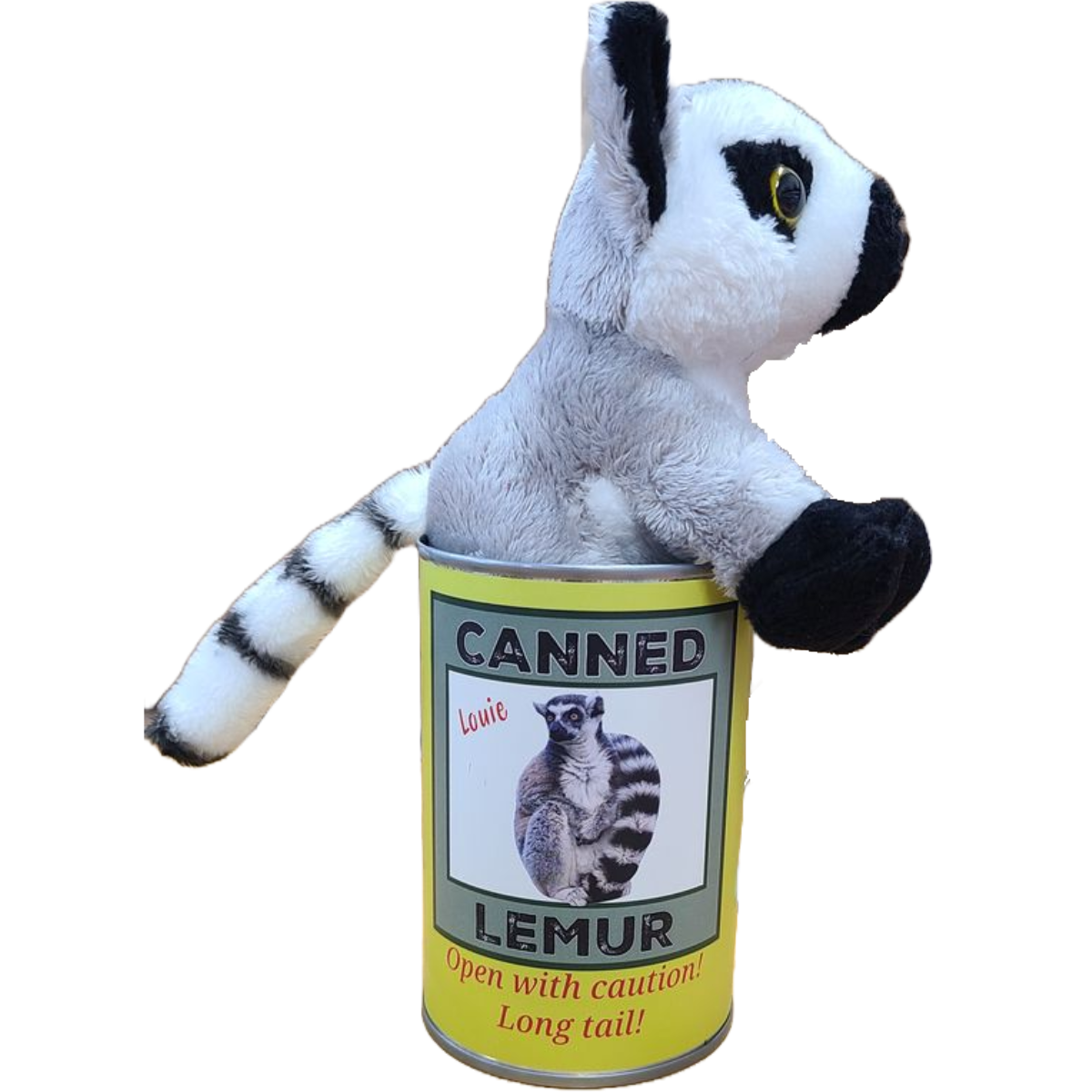 Louie the Canned Lemur - Stuffed Animal Plush w/Funny Jokes