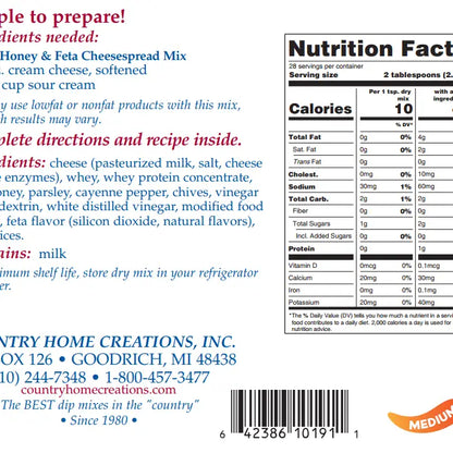 HOT HONEY & FETA CHEESESPREAD MIX