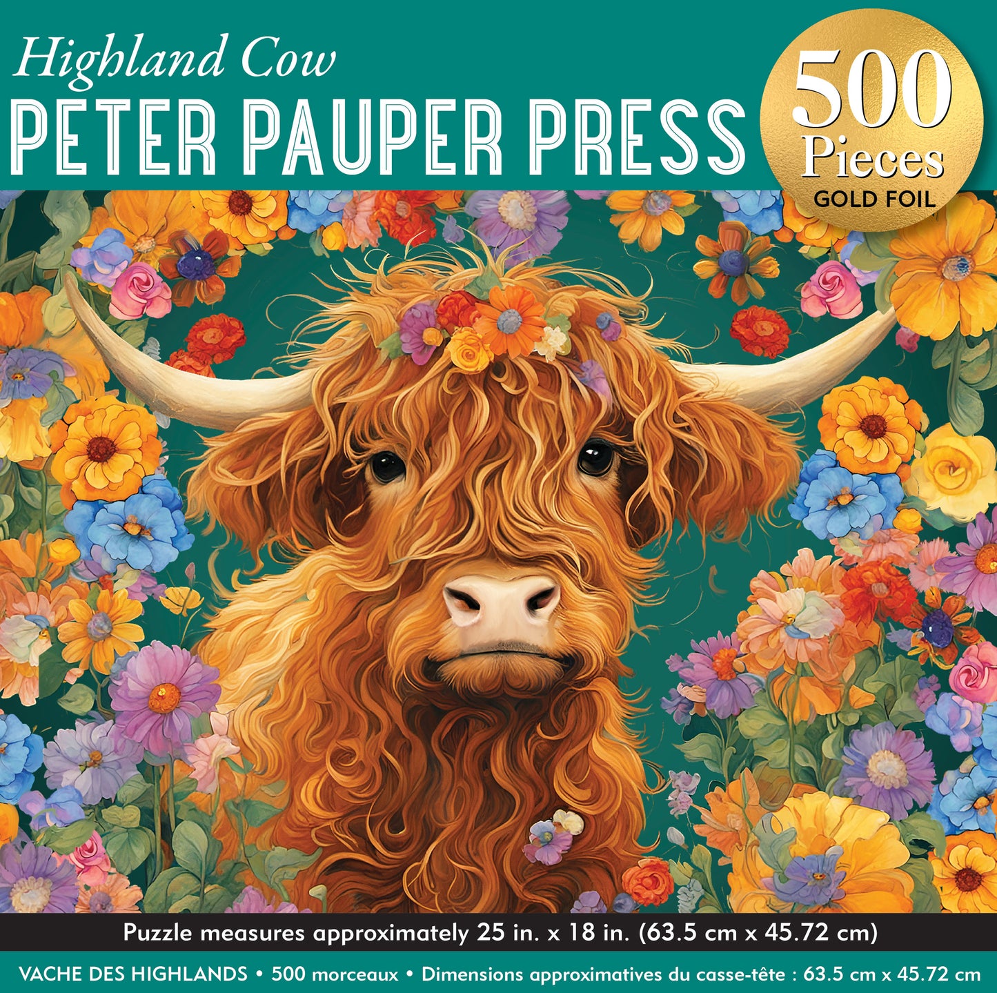 Highland Cow 500-Piece Jigsaw Puzzle