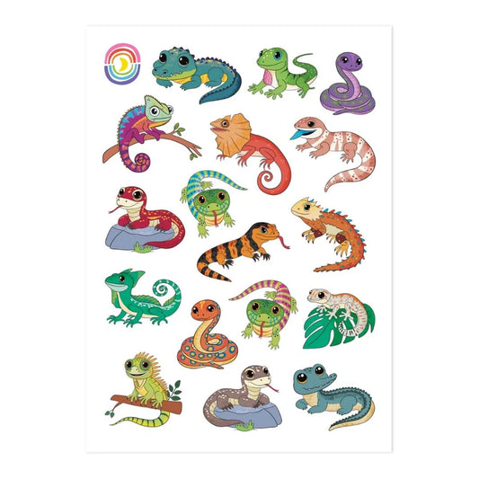 Reptile Life Glossy Sticker Sheet